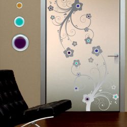 Vetro con disegno sabbiato e Formelle Tonde in vetro